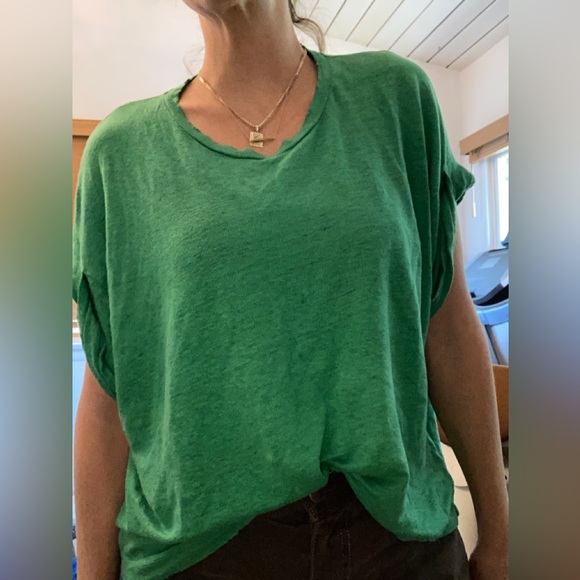 Sandro Distressed Linen Tee - Picture 17 of 17